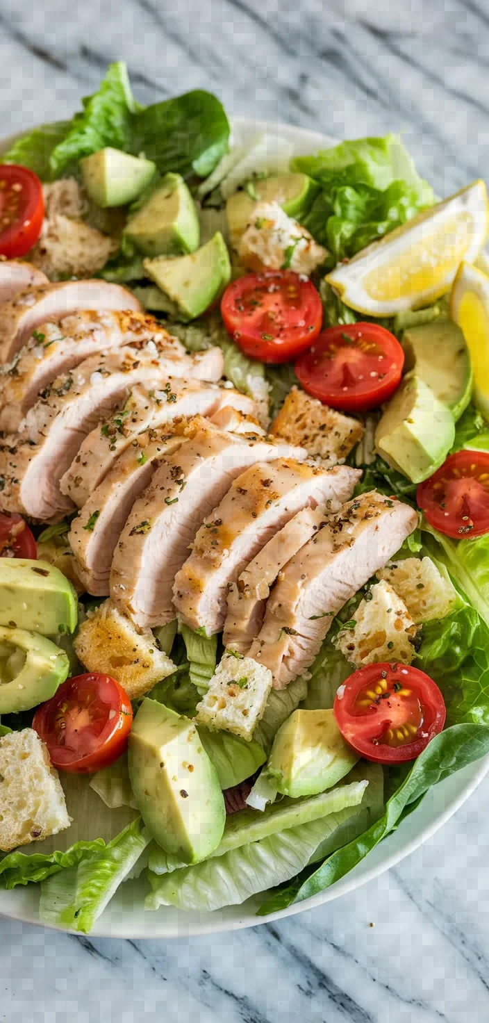 10. Avocado Chicken Caesar Salad