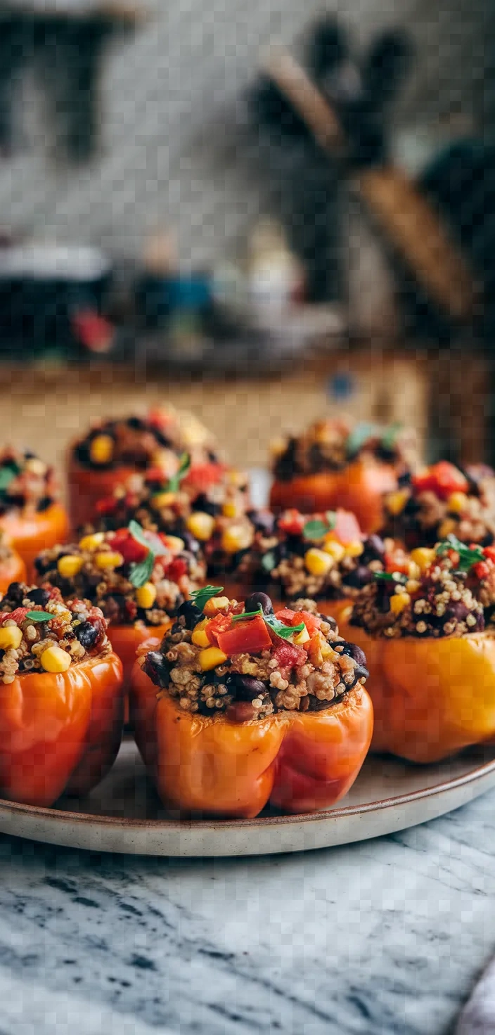 10. Plant Based Stuffed Peppers