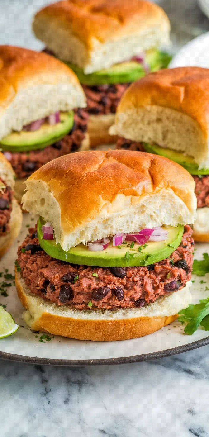 11. Black Bean Avocado Sliders