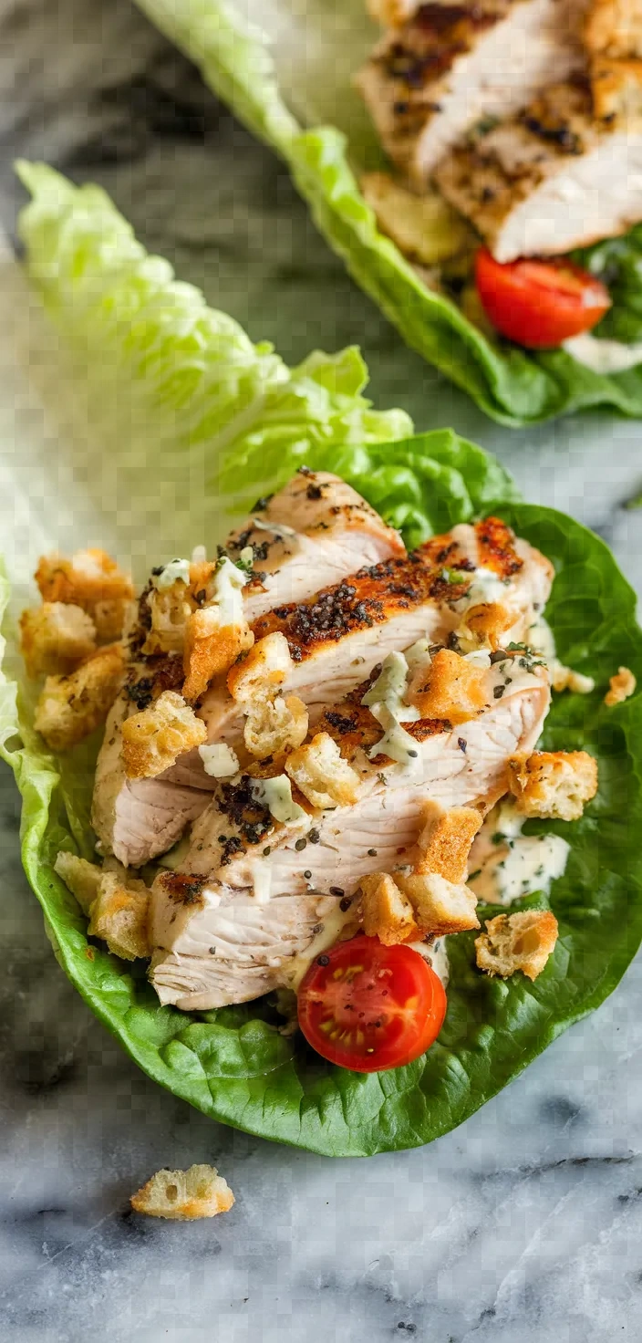 11. Chicken Caesar Lettuce Wraps