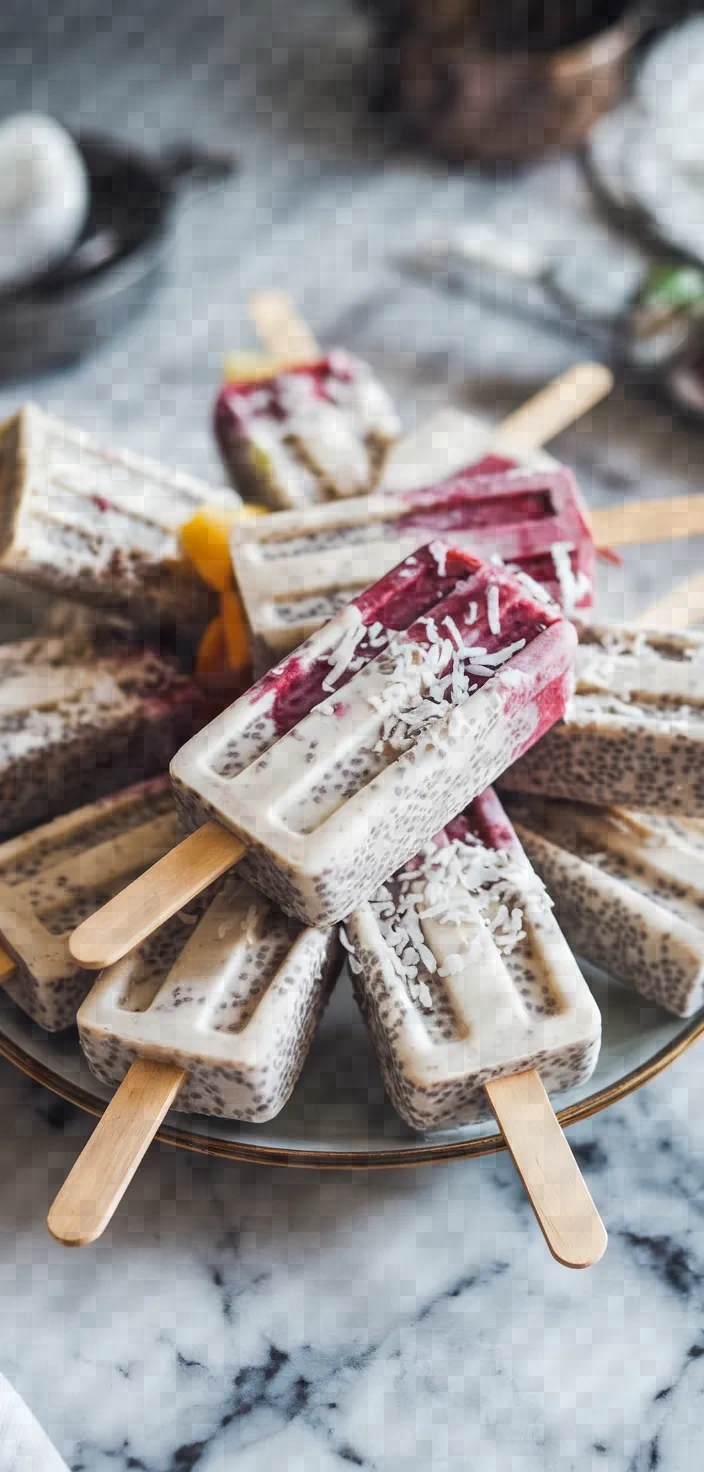 12. Coconut Chia Seed Popsicles