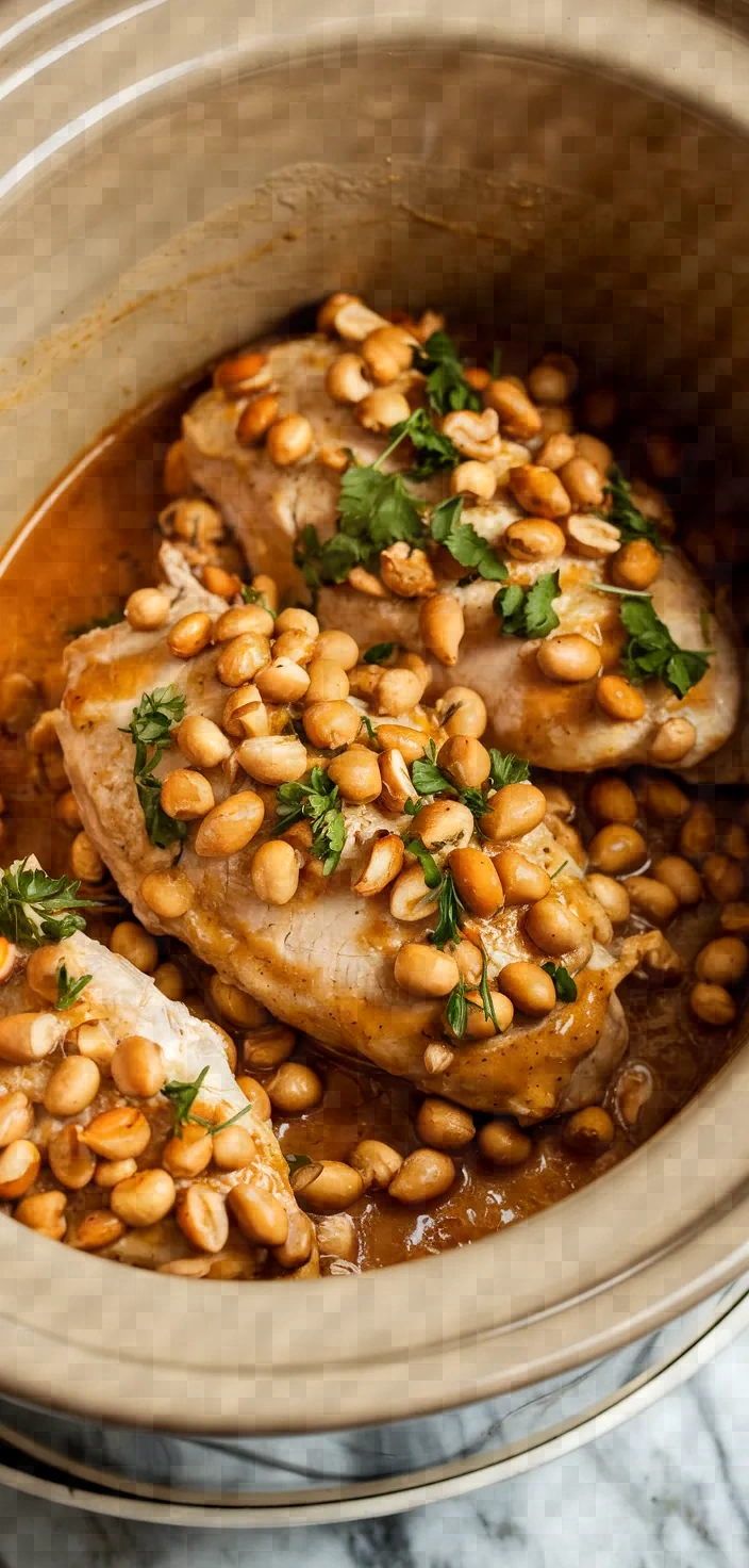 12. Thai Peanut Crockpot Chicken Breast