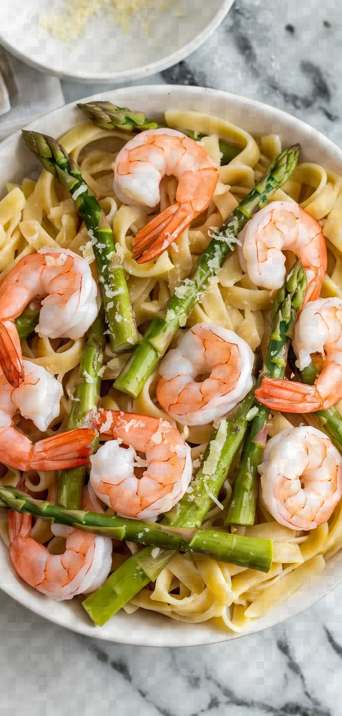 13. Shrimp and Asparagus Pasta