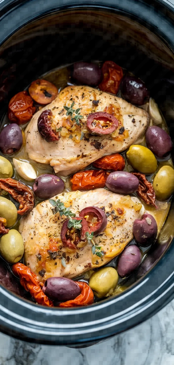 13. Sicilian Olive Crockpot Chicken Breast