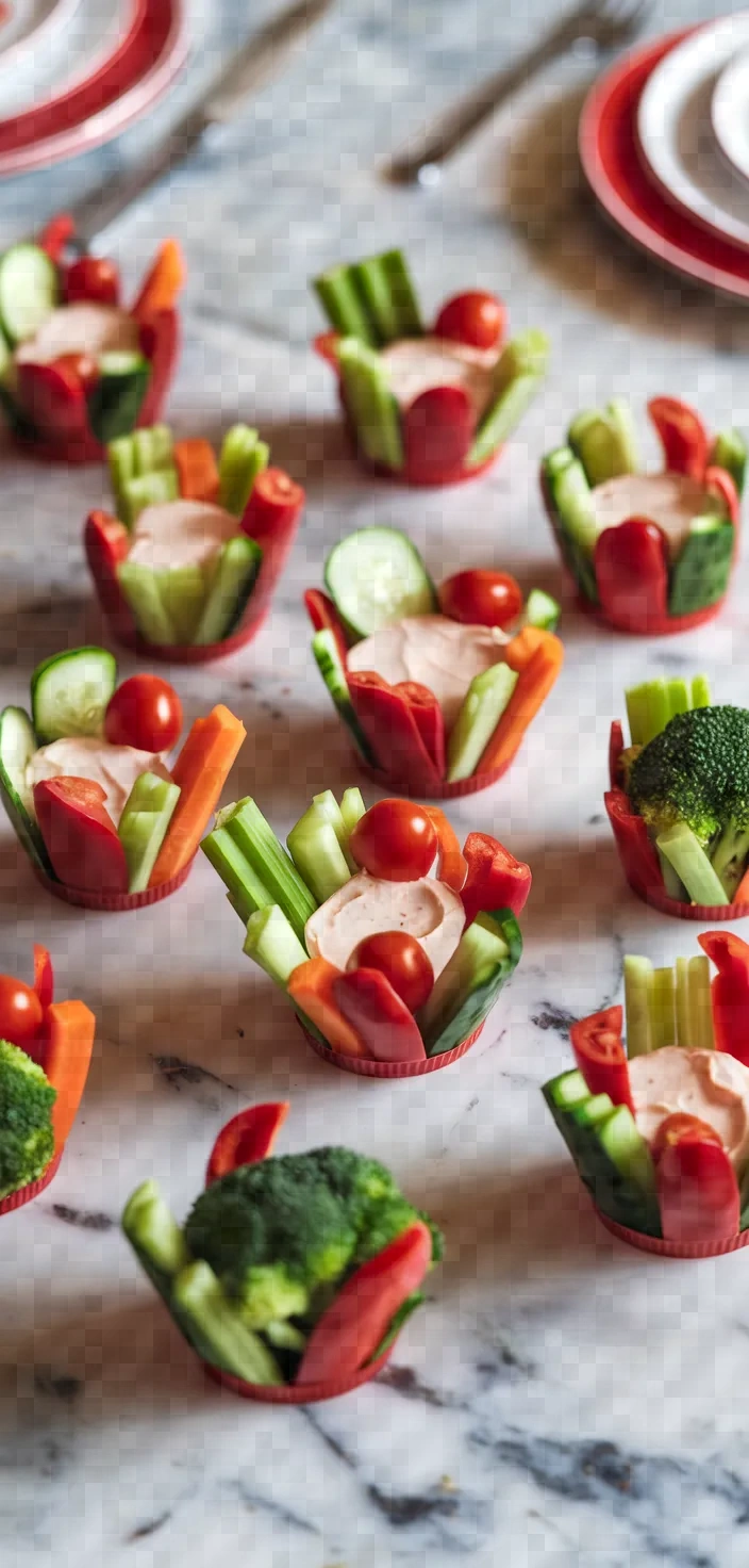 15. Valentines Veggie Cups