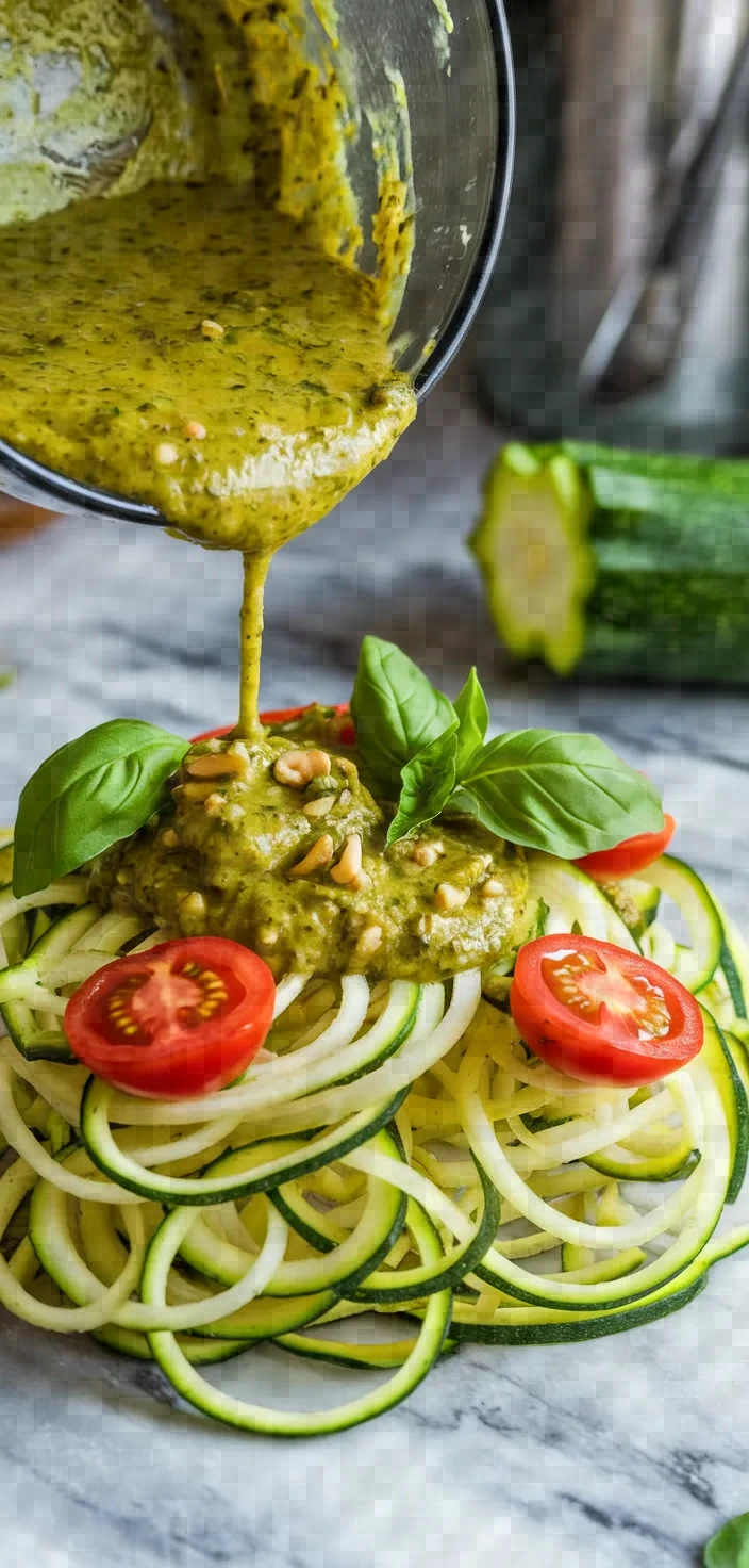 15. Veganuary Zucchini Noodles with Pesto