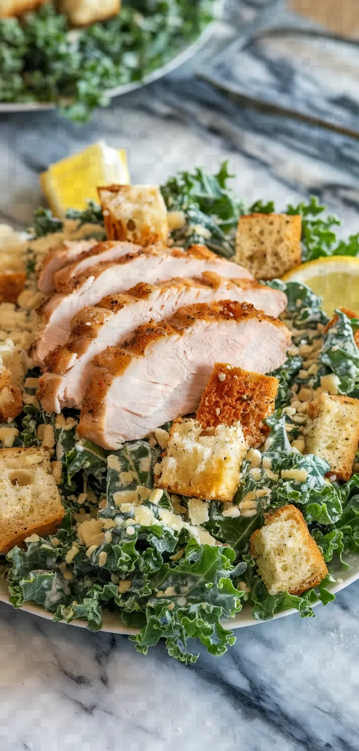 17. Kale Chicken Caesar Salad