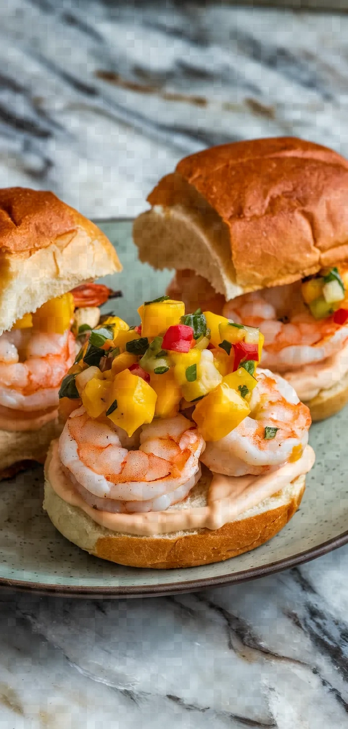 2. Spicy Mango Habanero Shrimp Sliders