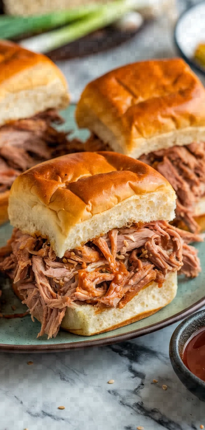 3. Korean BBQ Pulled Pork Sliders