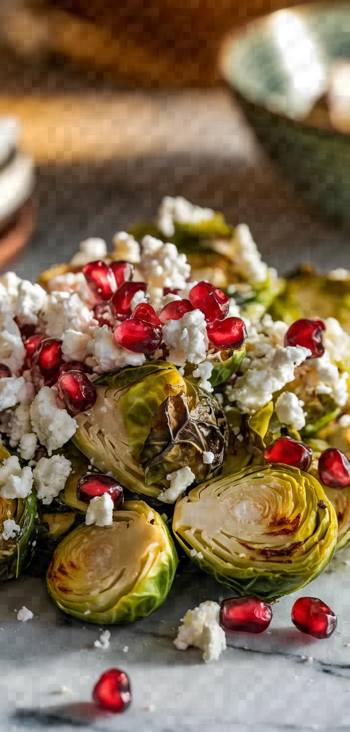 3. Pomegranate and Feta Christmas Sprouts