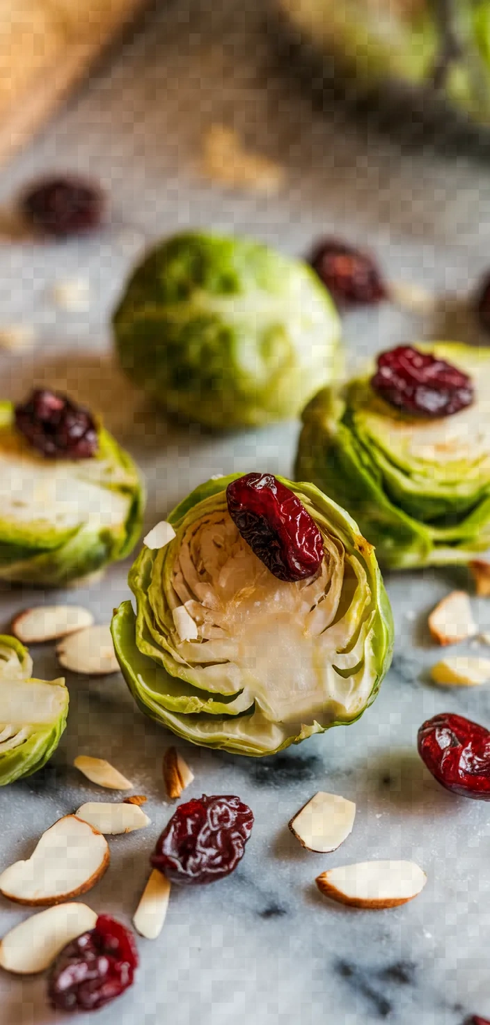 4. Cranberry Almond Brussels Sprouts