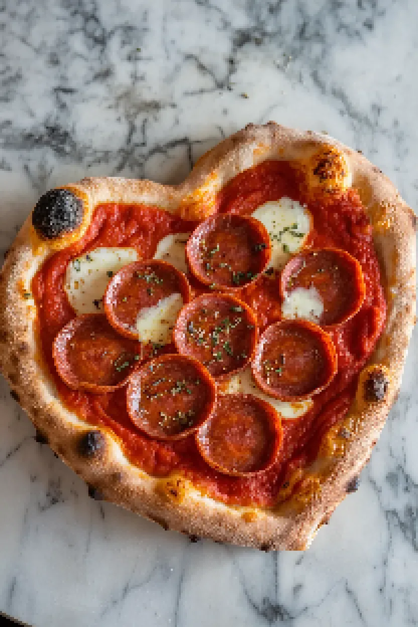 4. Heart-Shaped Valentine's Day Pizza