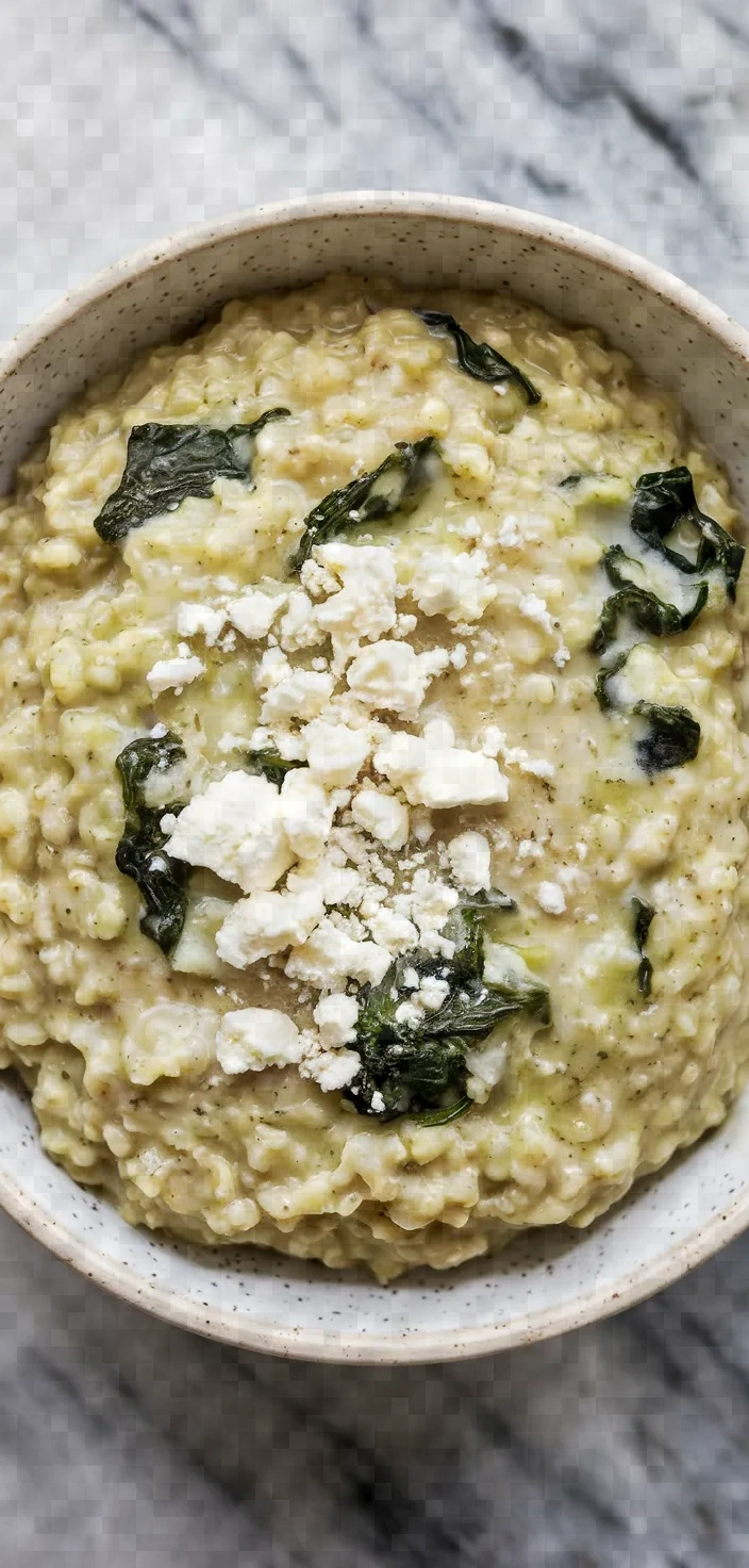 4. Savory Spinach and Feta Oatmeal