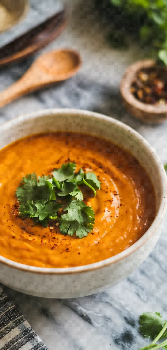 5. Curried Sweet Potato and Carrot Creamy Soup