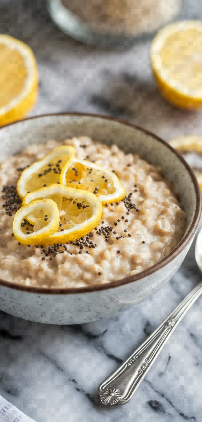 5. Lemon Poppy Seed Oatmeal