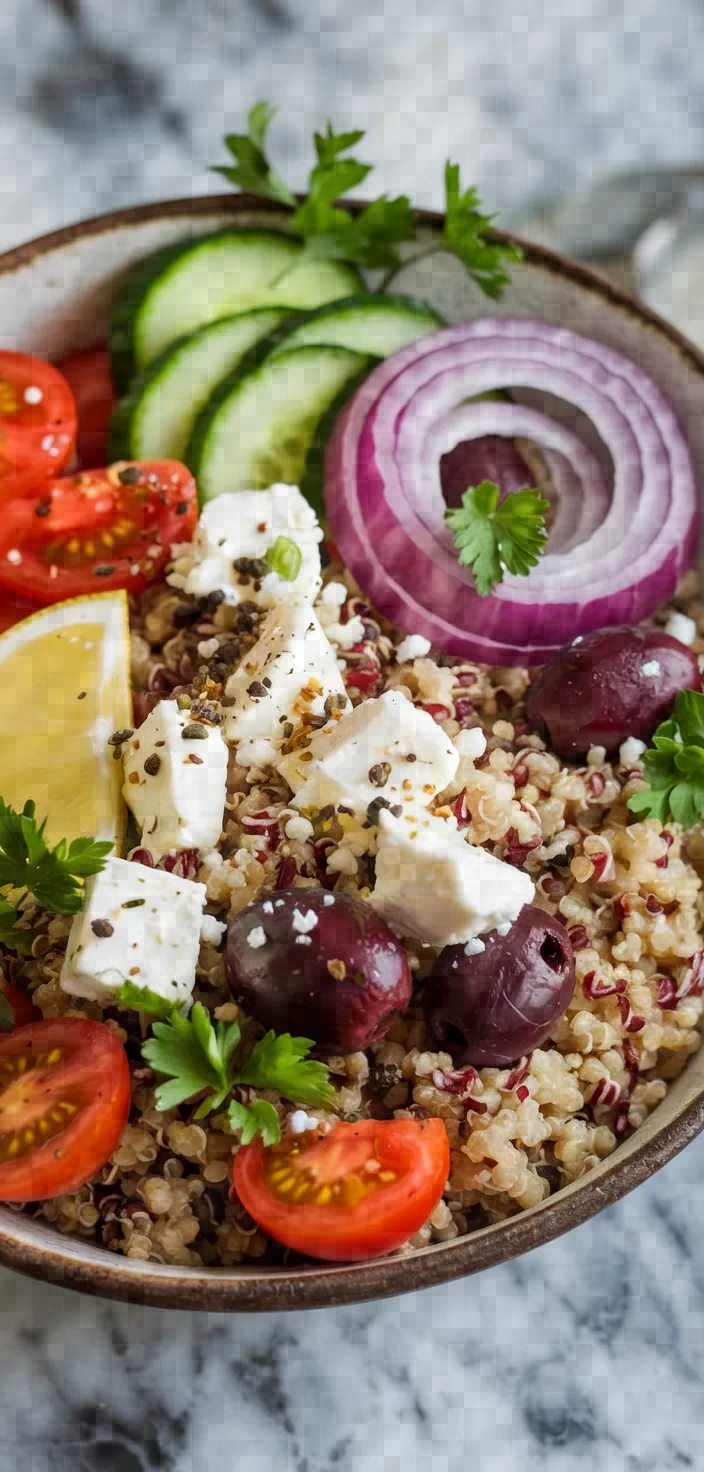 7. Mediterranean Quinoa Dinner Bowl