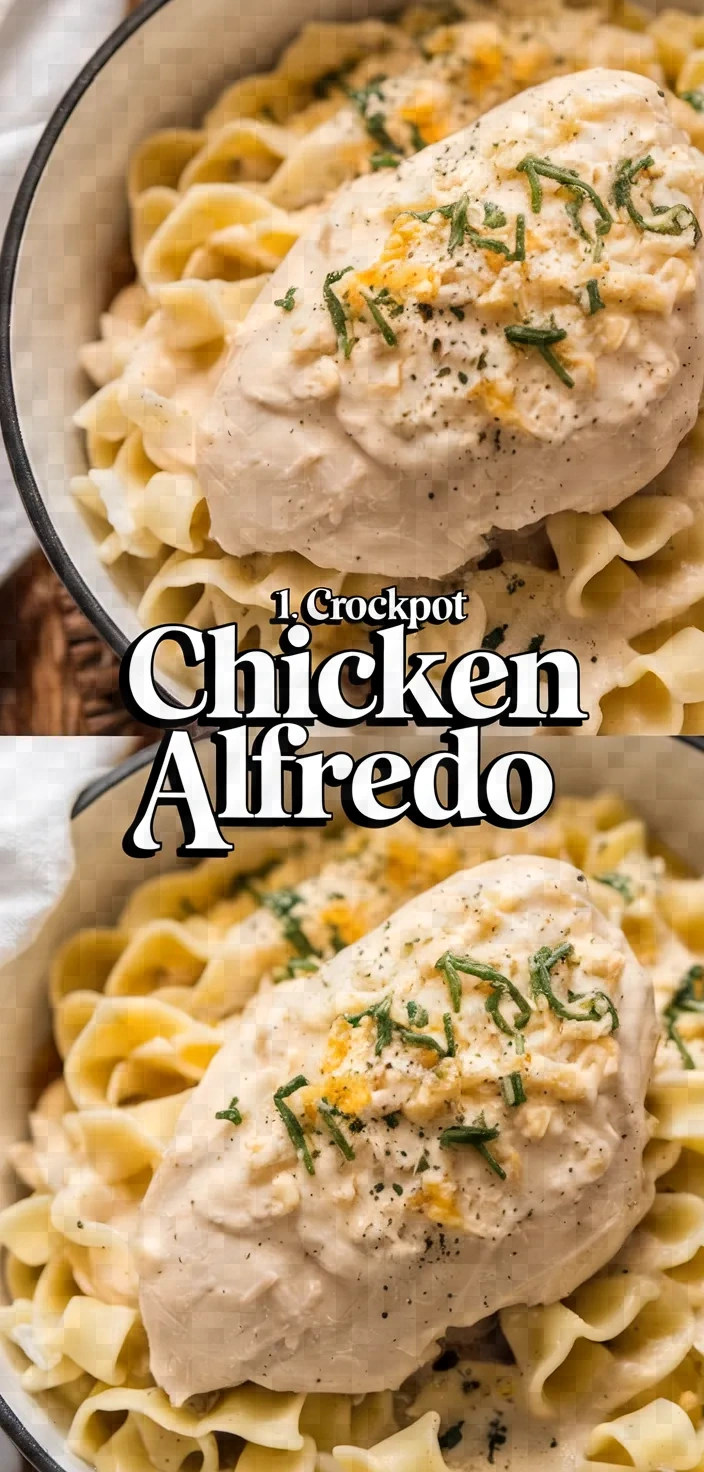 1. Crockpot Chicken Alfredo