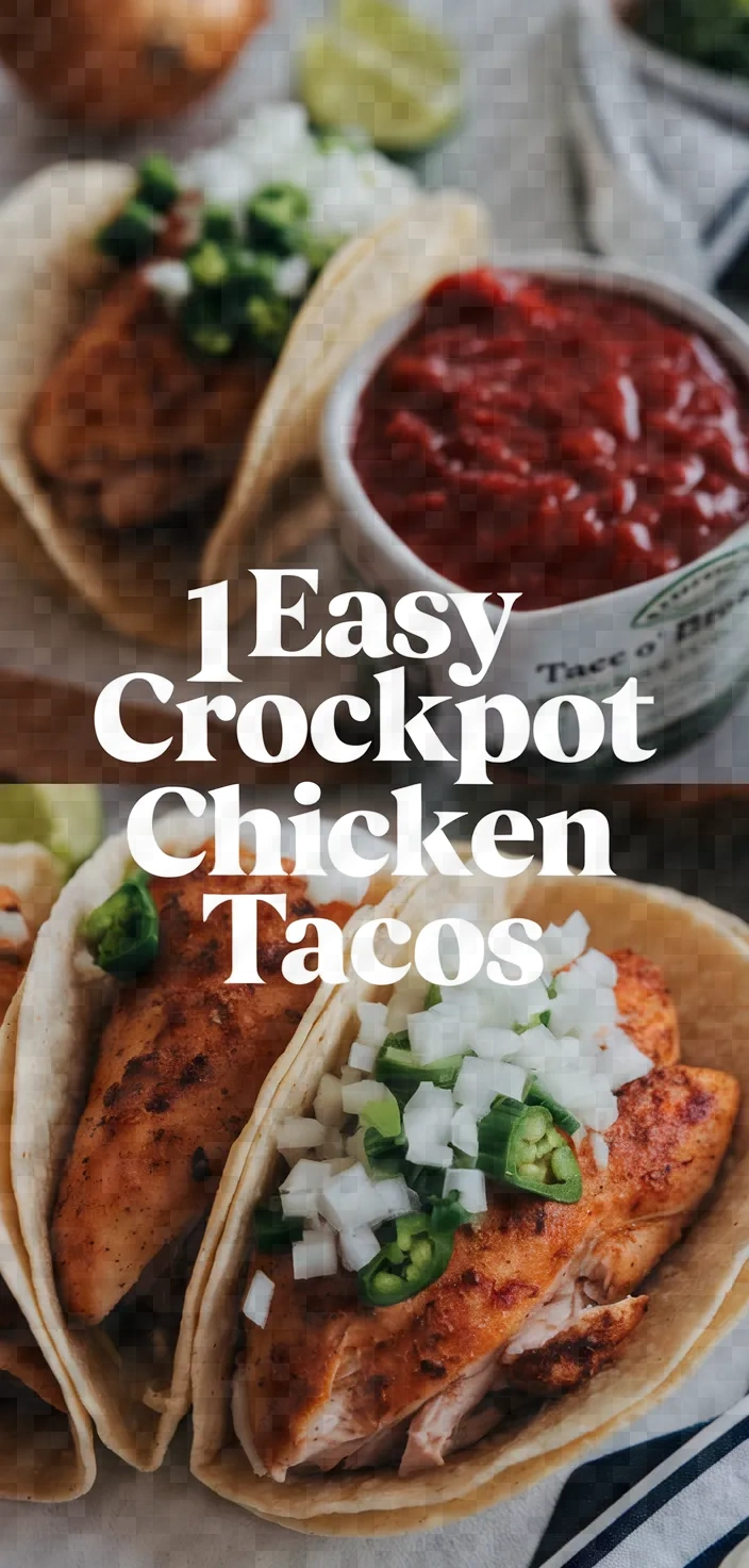 1. Easy Crockpot Chicken Tacos