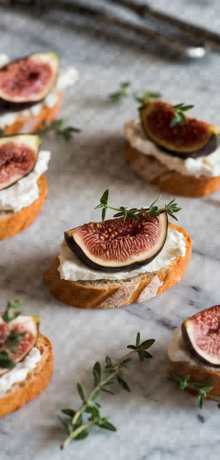 1. Gorgonzola Fig Crostini Appetizers