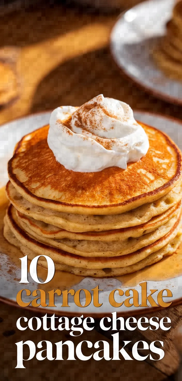 10. Carrot Cake Cottage Cheese Pancakes