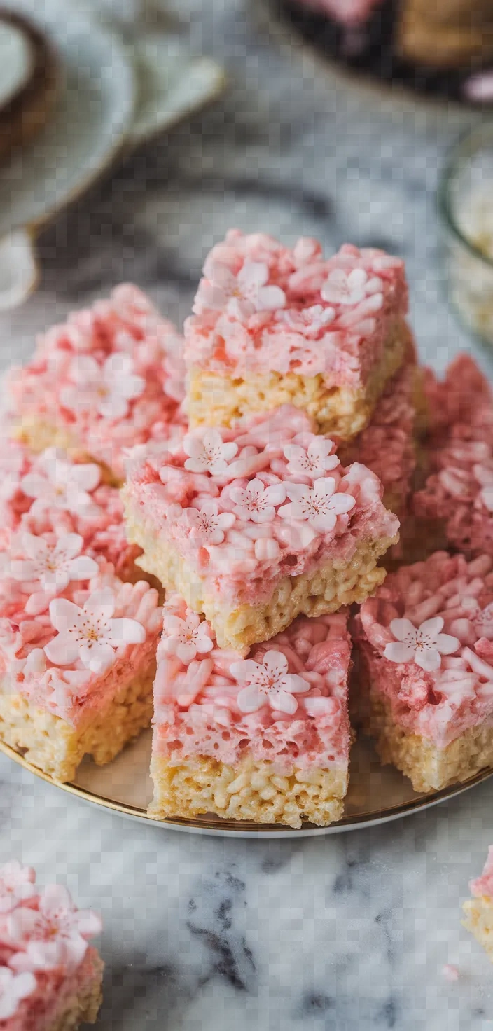 10. Cherry Blossom Rice Krispie Treats