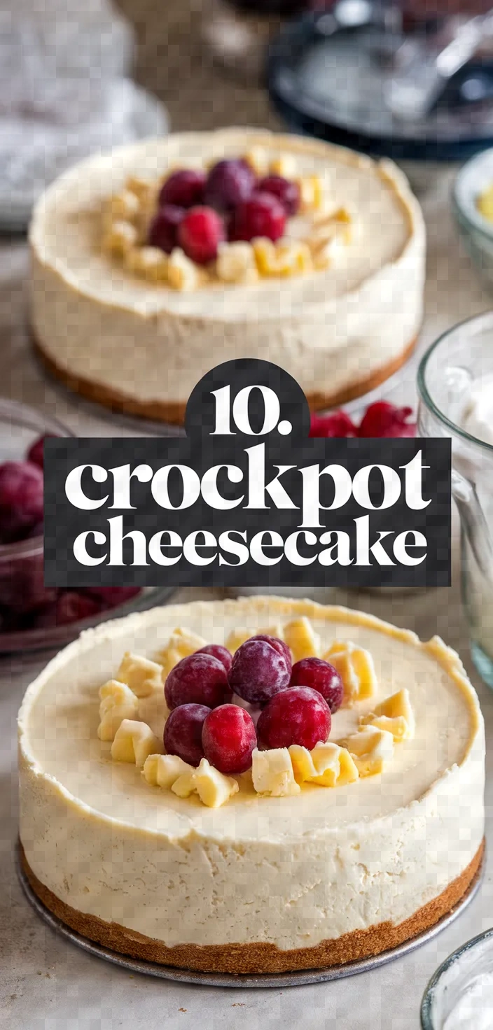 10. Crockpot Cheesecake