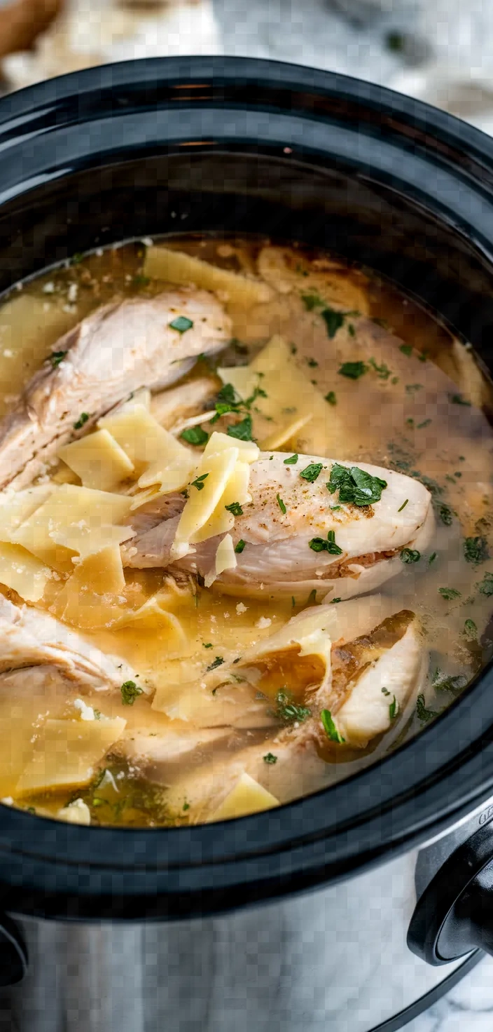 10. Crockpot Garlic Parmesan Chicken Soup