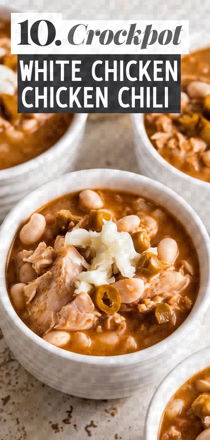 10. Crockpot White Chicken Chili