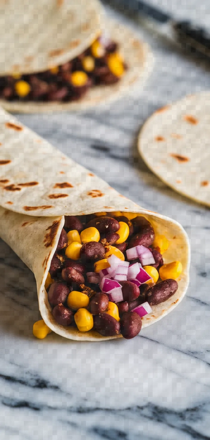 10. Spicy Black Bean Tortilla Wrap Recipe