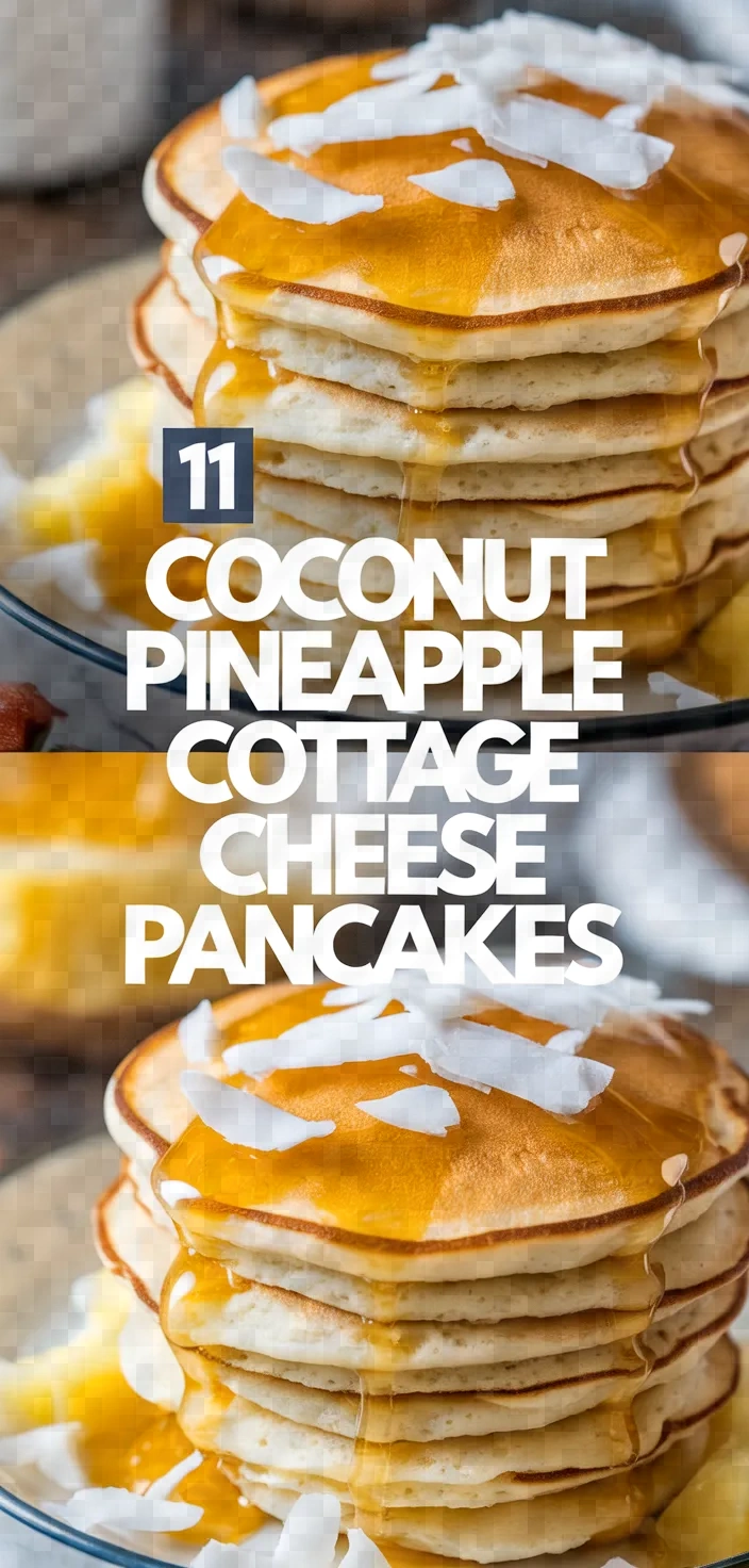 11. Coconut Pineapple Cottage Cheese Pancakes