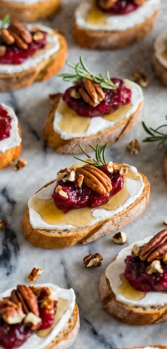 11. Cranberry Brie Crostini Appetizers