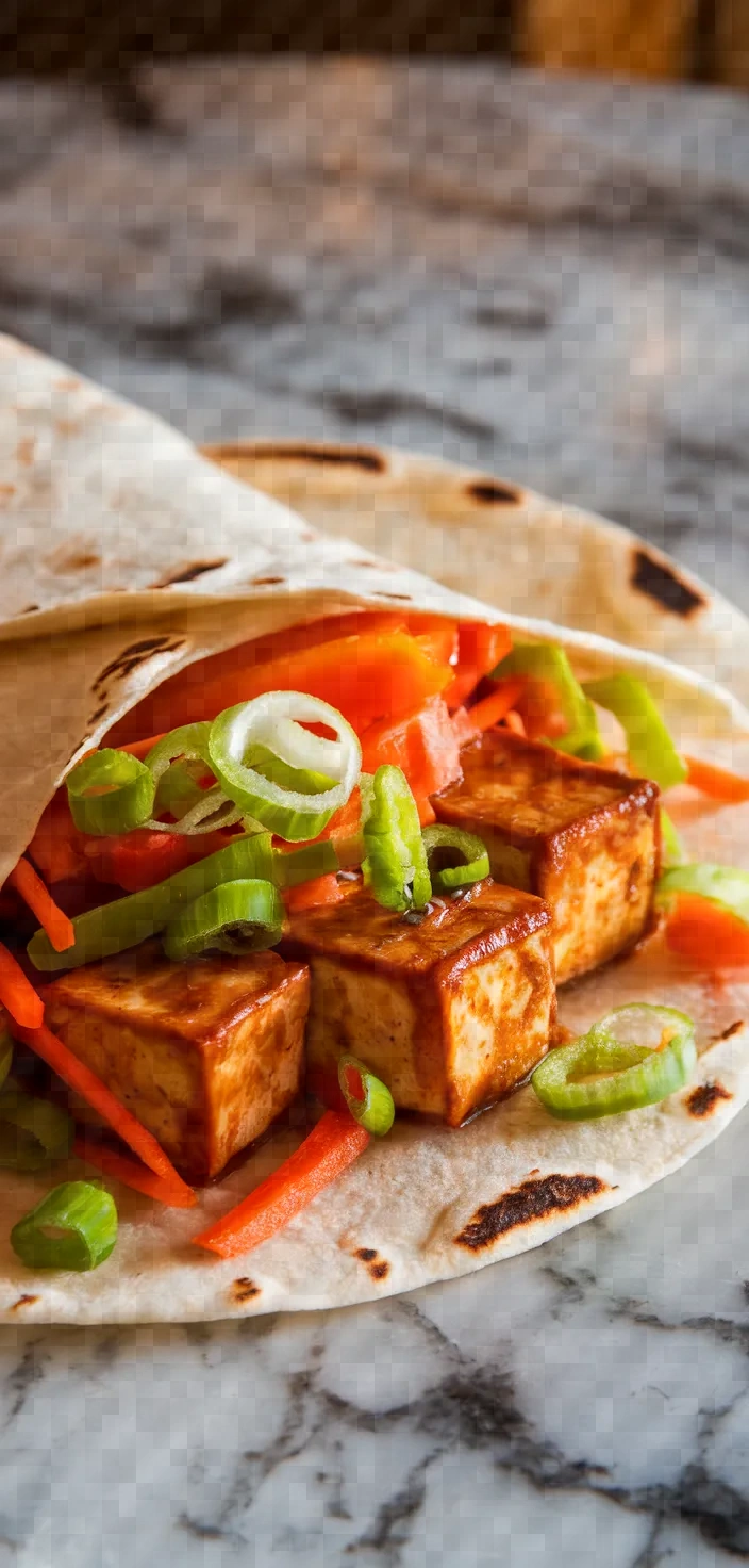 11. Teriyaki Tofu Tortilla Wrap Recipe