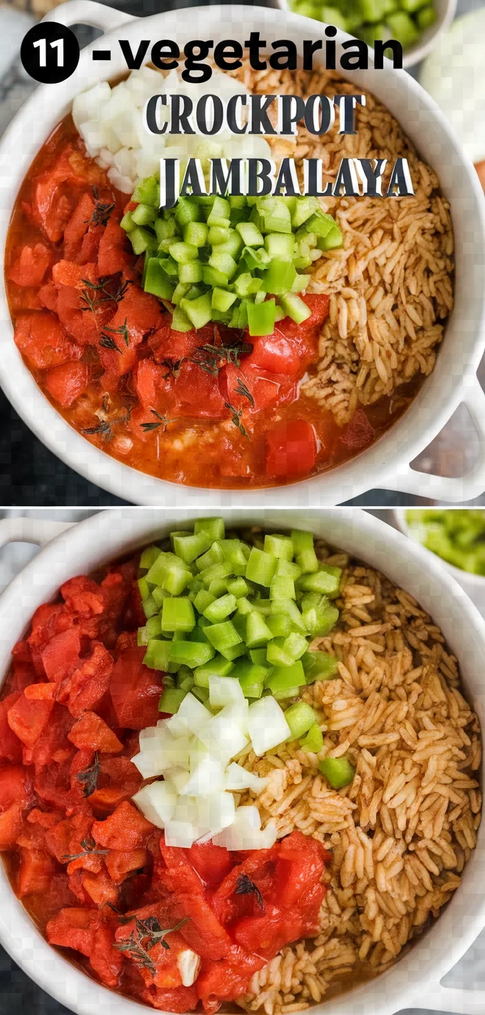 11. Vegetarian Crockpot Jambalaya