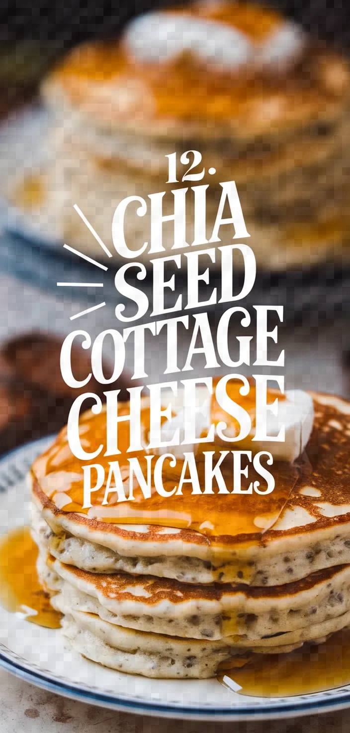 12. Chia Seed Cottage Cheese Pancakes