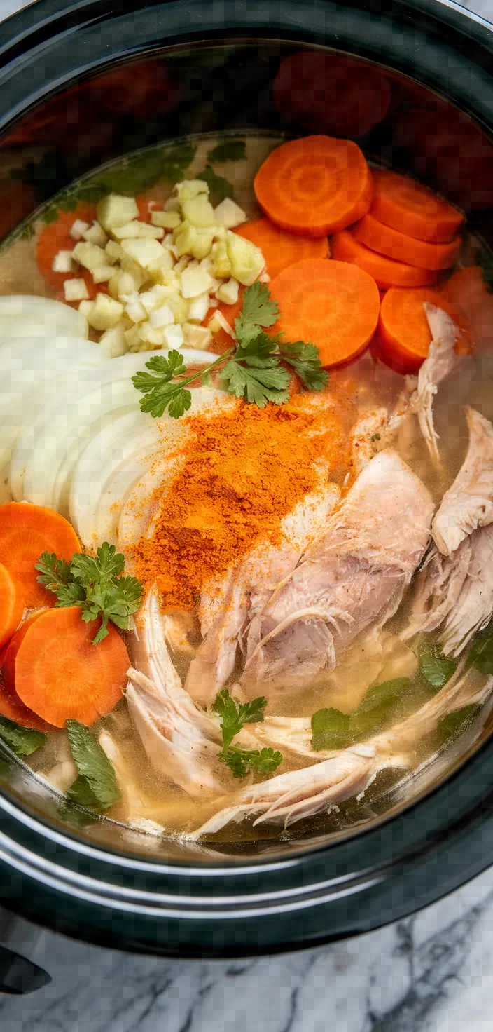 12. Crockpot Ginger Turmeric Chicken Soup