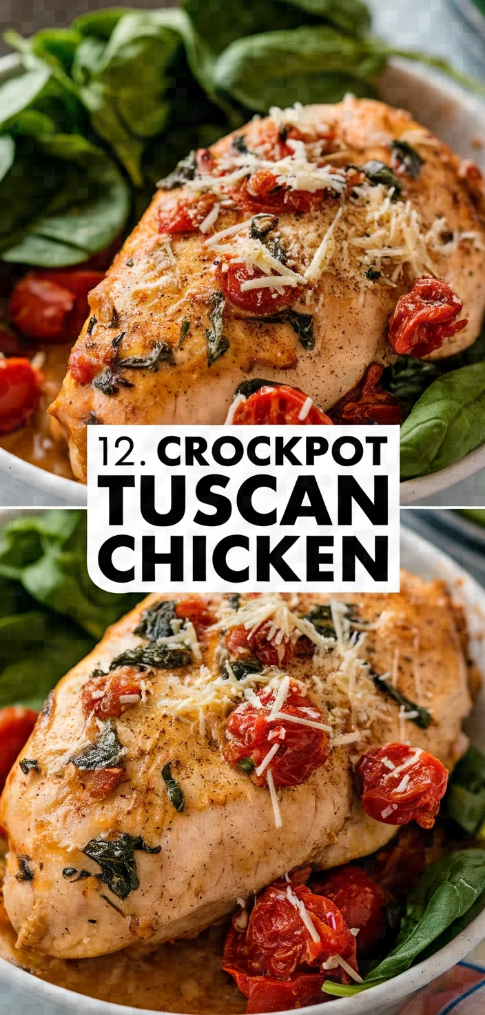 12. Crockpot Tuscan Chicken