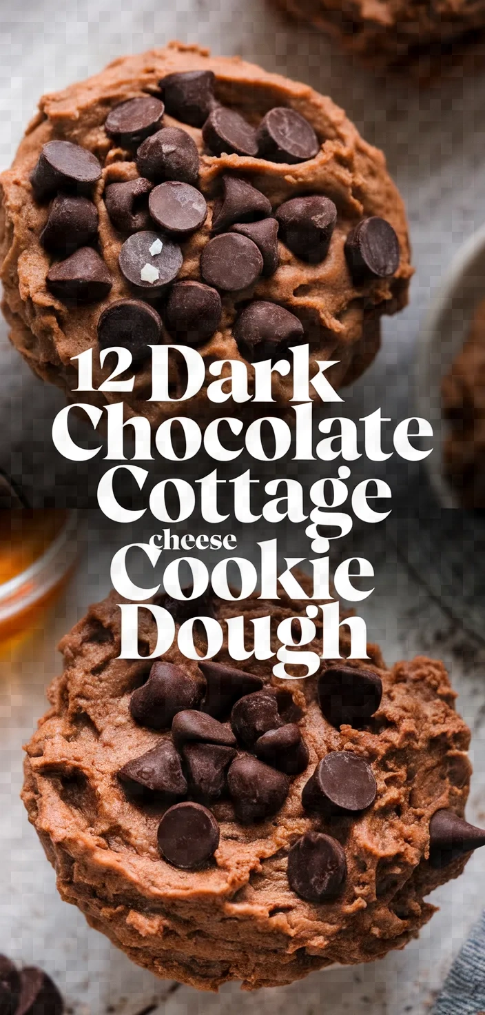 12. Dark Chocolate Cottage Cheese Cookie Dough