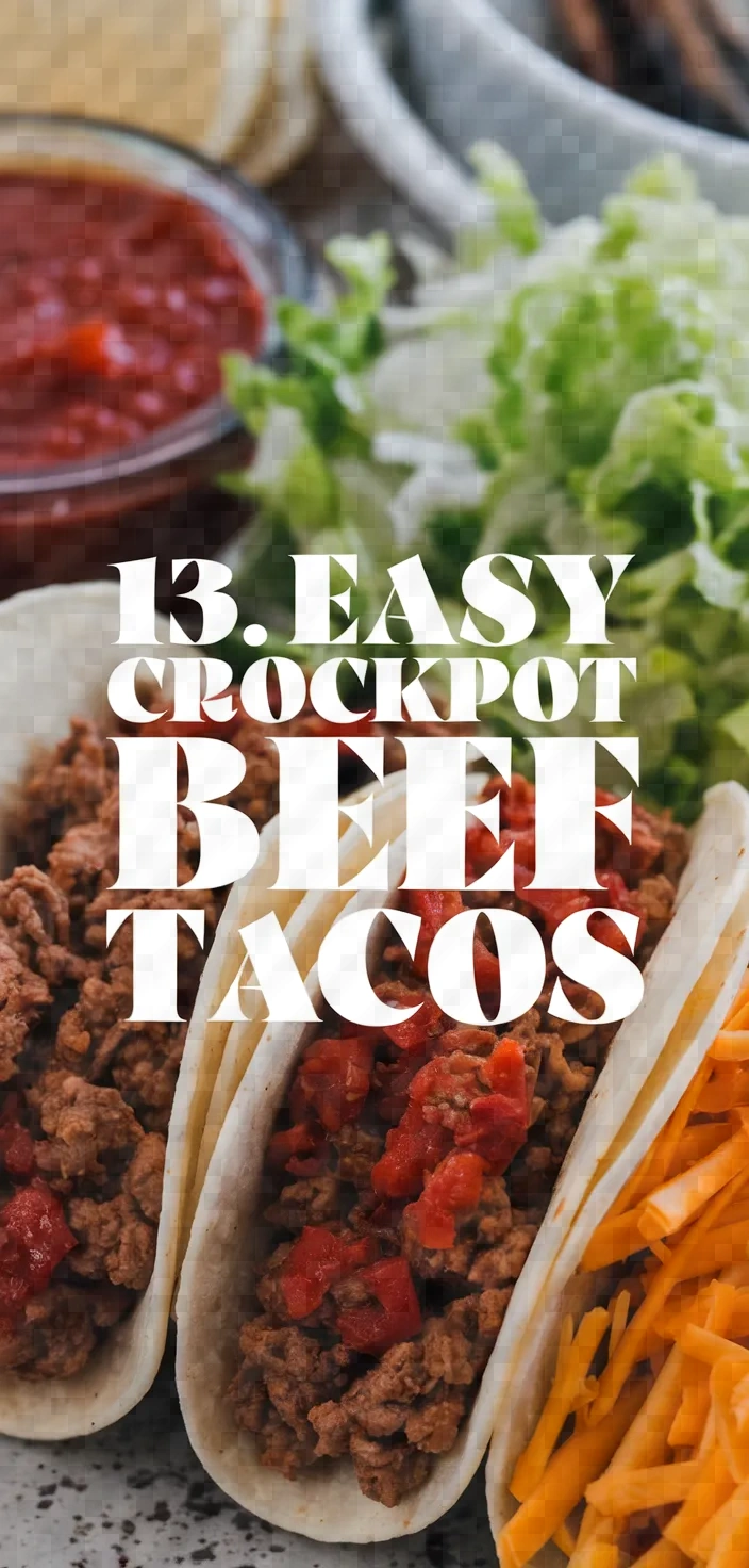 13. Easy Crockpot Beef Tacos