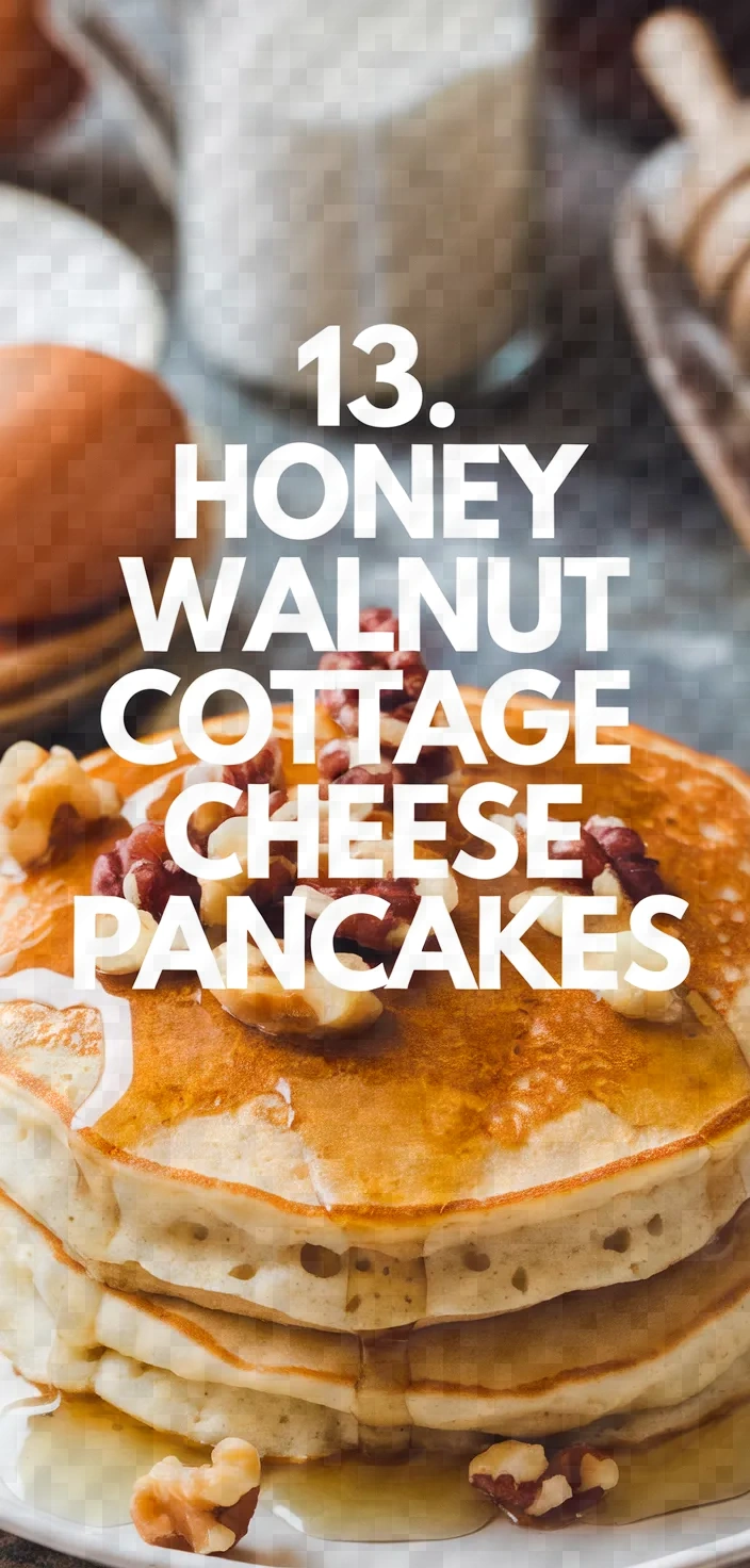 13. Honey Walnut Cottage Cheese Pancakes