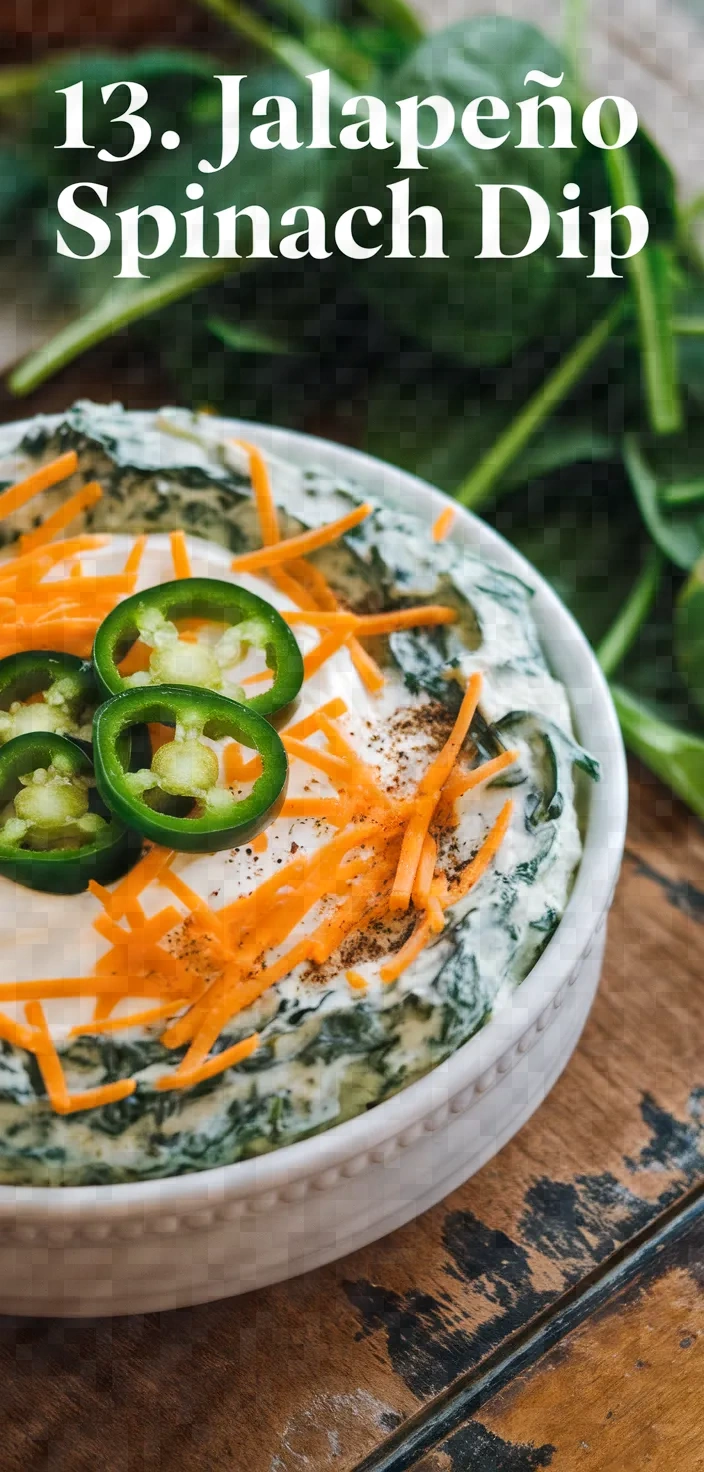 13. Jalapeño Spinach Dip