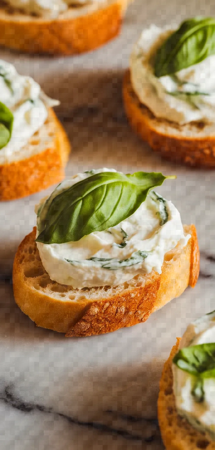 13. Lemon Basil Ricotta Crostini Appetizers