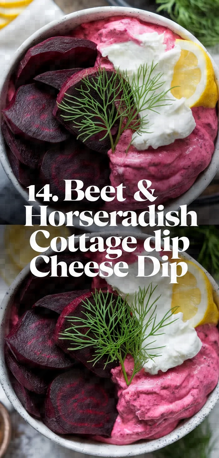 14. Beet & Horseradish Cottage Cheese Dip