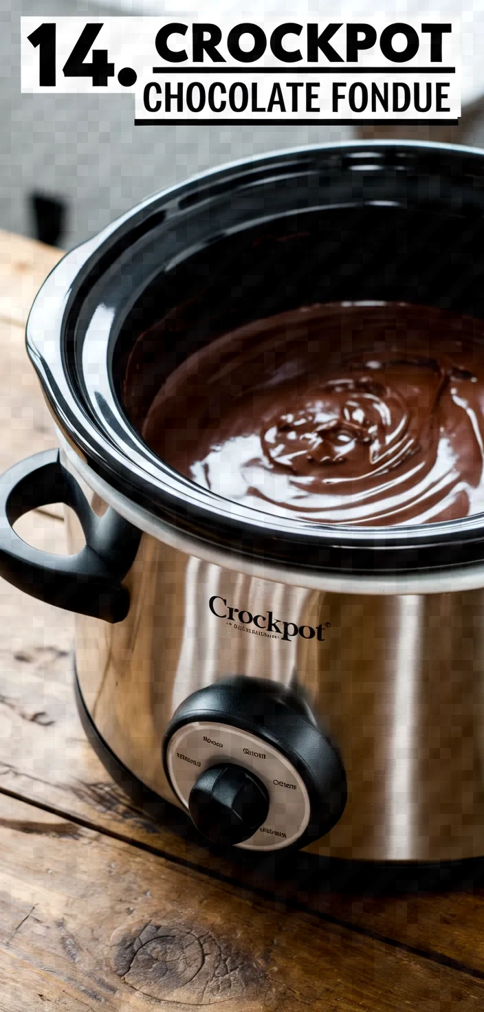 14. Crockpot Chocolate Fondue