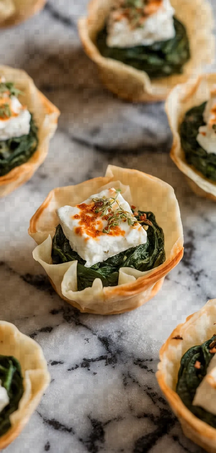 14. Easter Appetizers Spinach and Feta Phyllo Cups