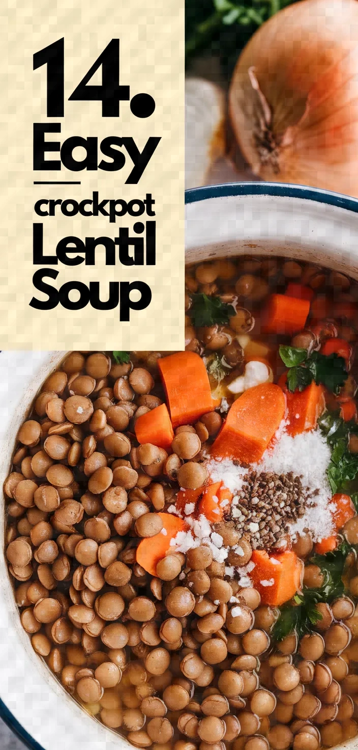 14. Easy Crockpot Lentil Soup