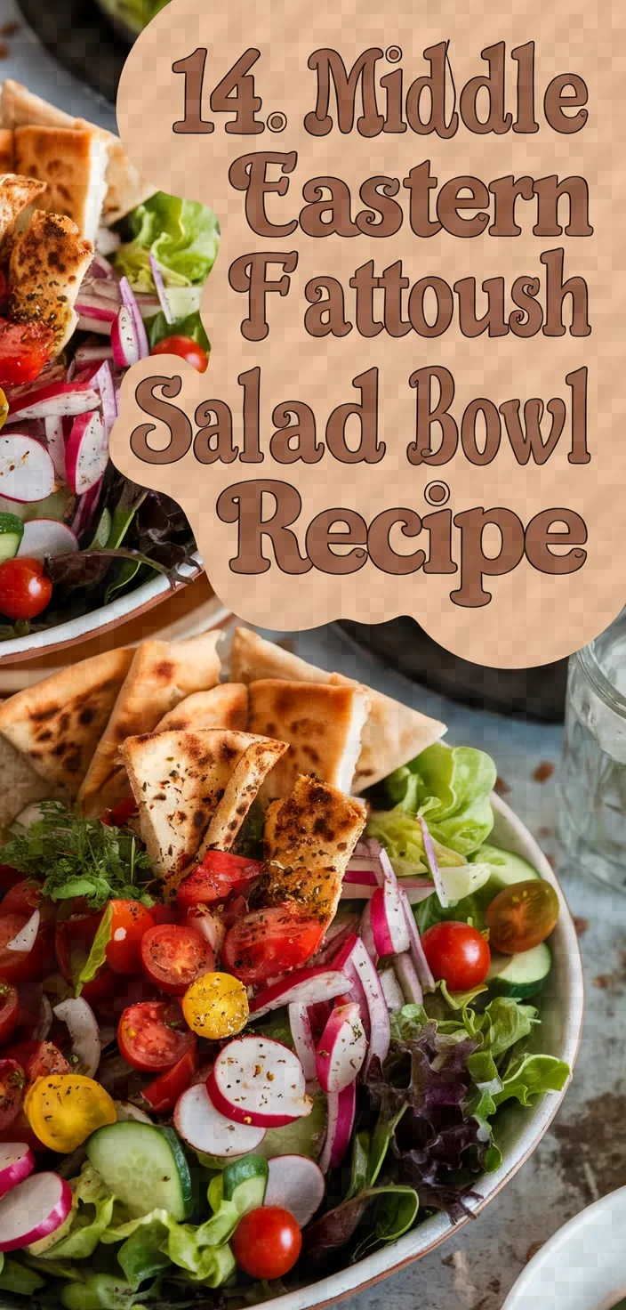 14. Middle Eastern Fattoush Salad Bowl Recipe