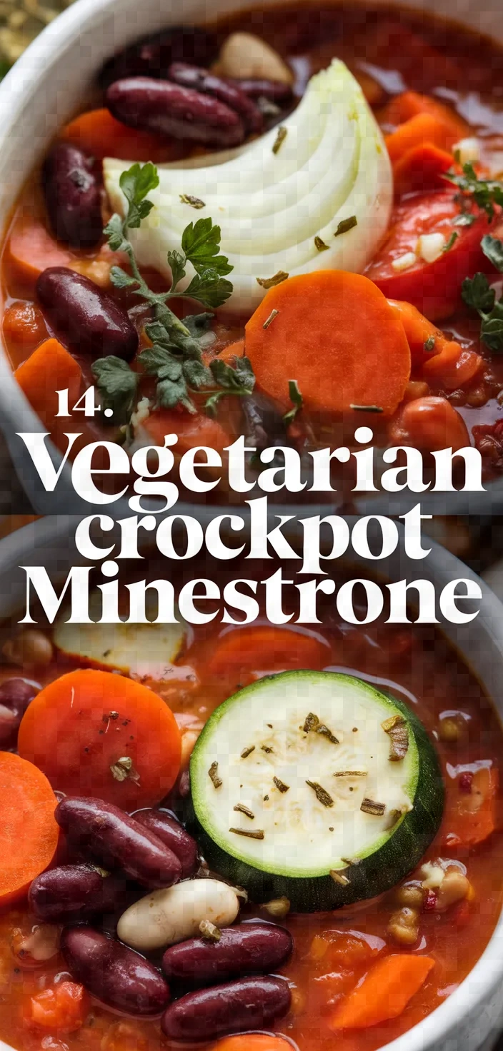 14. Vegetarian Crockpot Minestrone