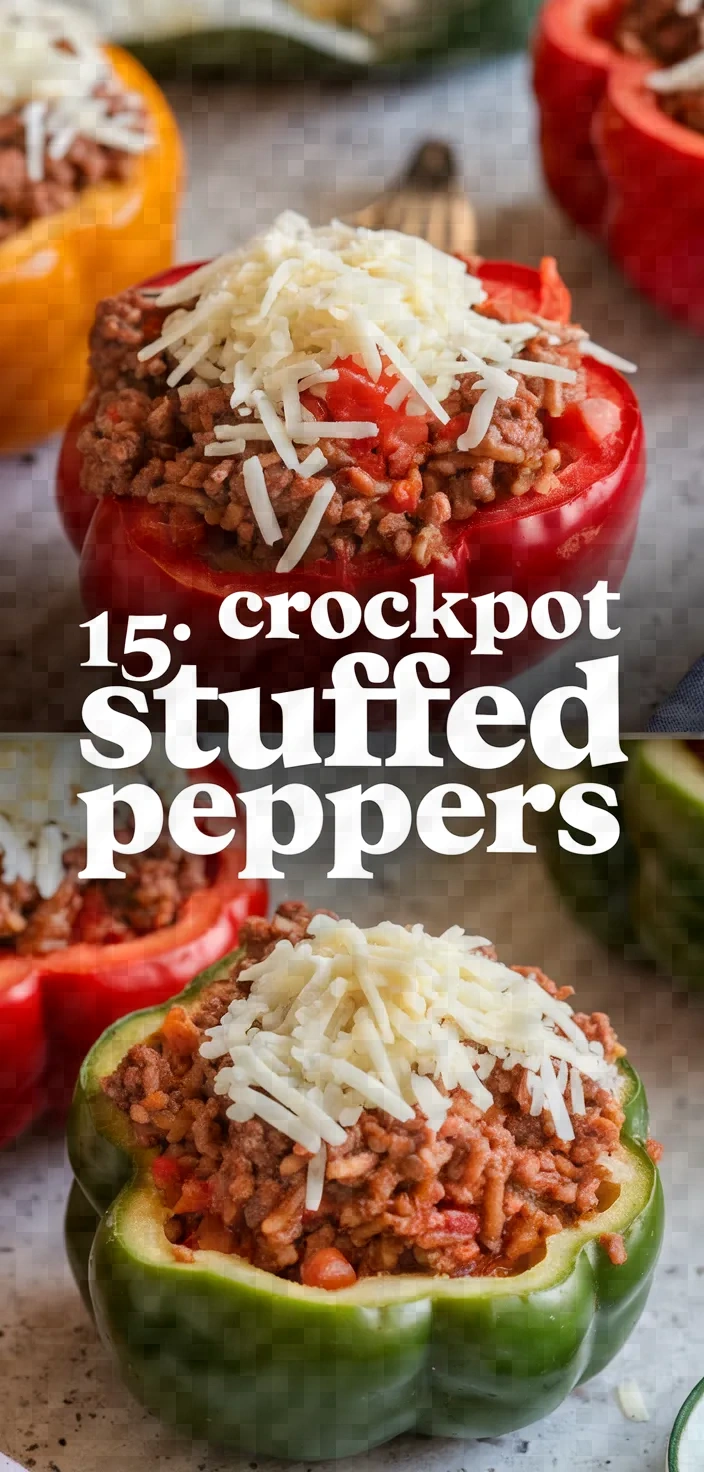 15. Crockpot Stuffed Peppers