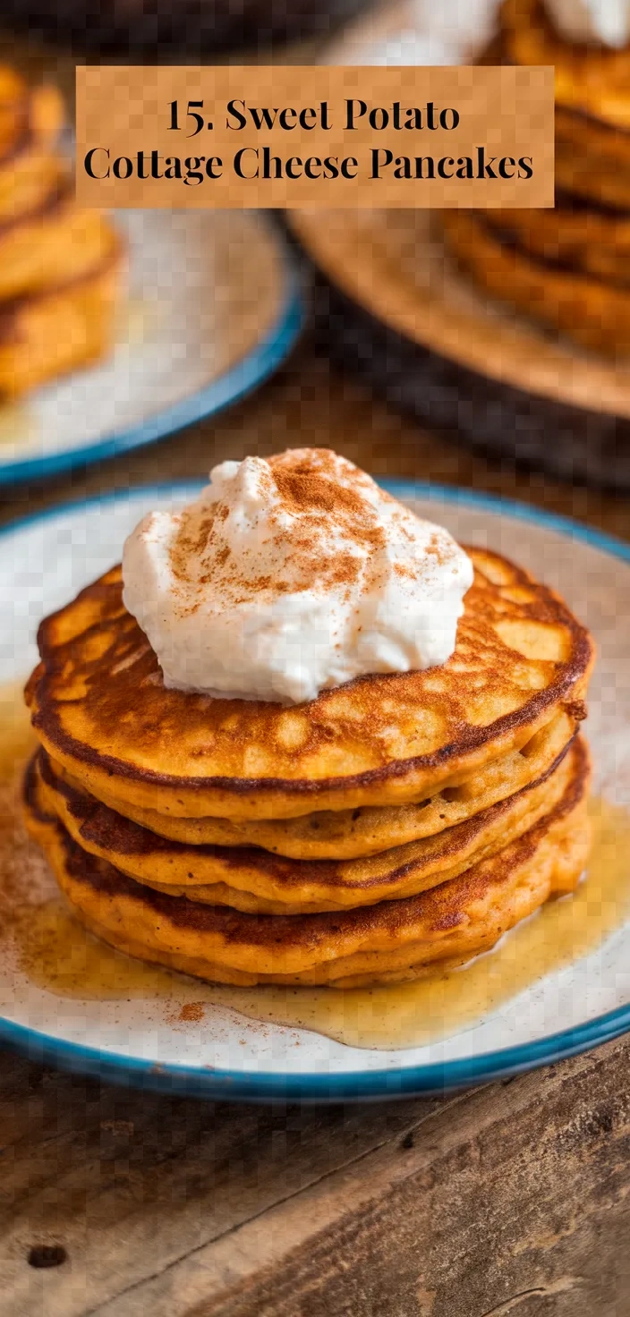 15. Sweet Potato Cottage Cheese Pancakes