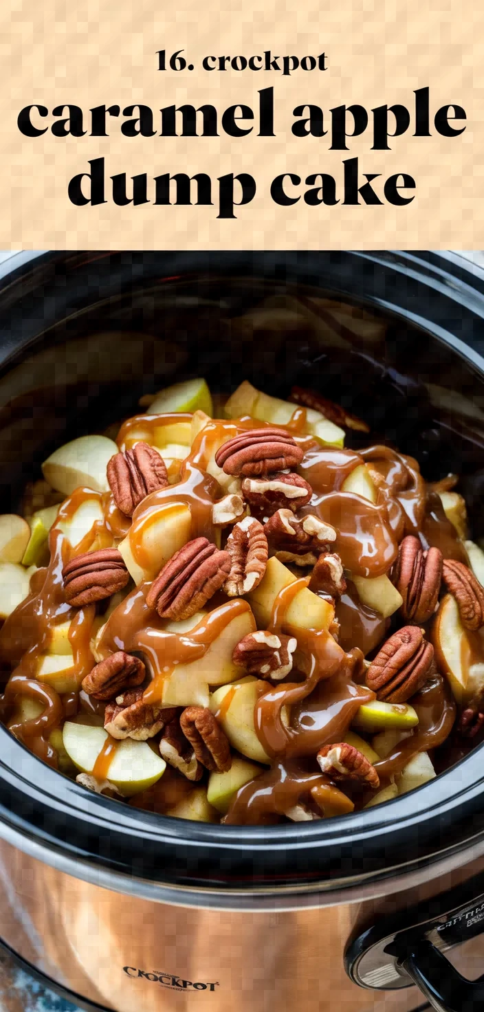 16. Crockpot Caramel Apple Dump Cake